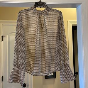 A New Day Sheer Long Sleeve Top with Poet Sleeve